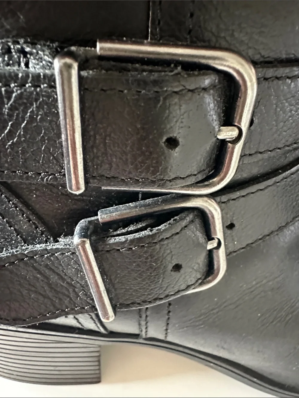 Clark’s Black Leather Ankle Boots with Buckle Straps - Picture 4 of 8